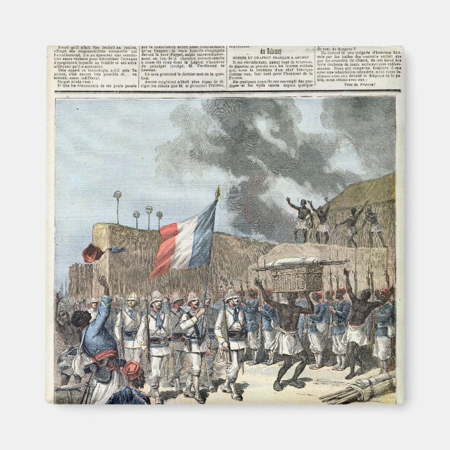 Imán La bandera francesa entrando en Abomey (Frente)