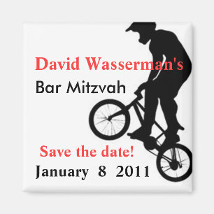 Imán La barra Mitzvah BMX ahorra la fecha