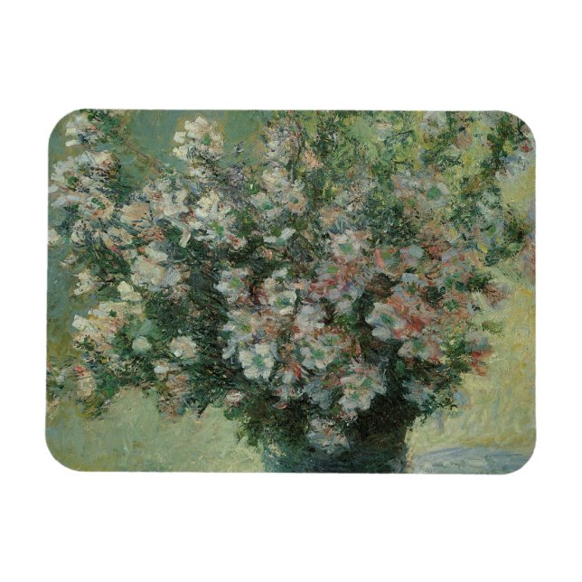 Imán La barrera de flores de Claude Monet (Horizontal)