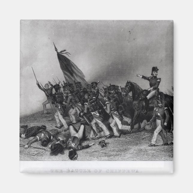 Imán La batalla de Chippewa (Frente)