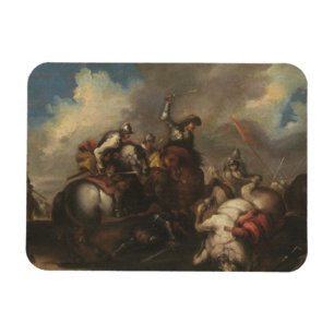 Imán La batalla de los Cavaliers (aceite en lona)