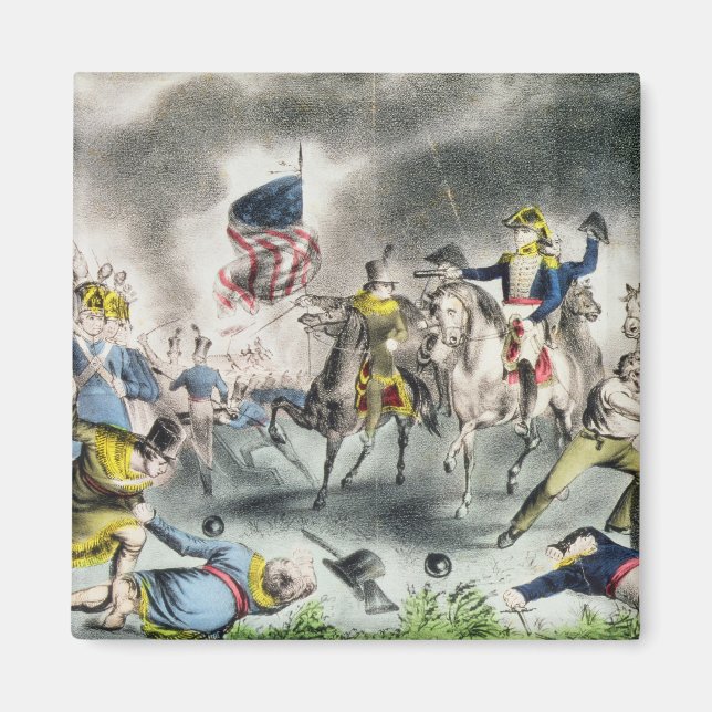 Imán La batalla de Nueva Orleans, pub.Nathaniel Currier (Frente)