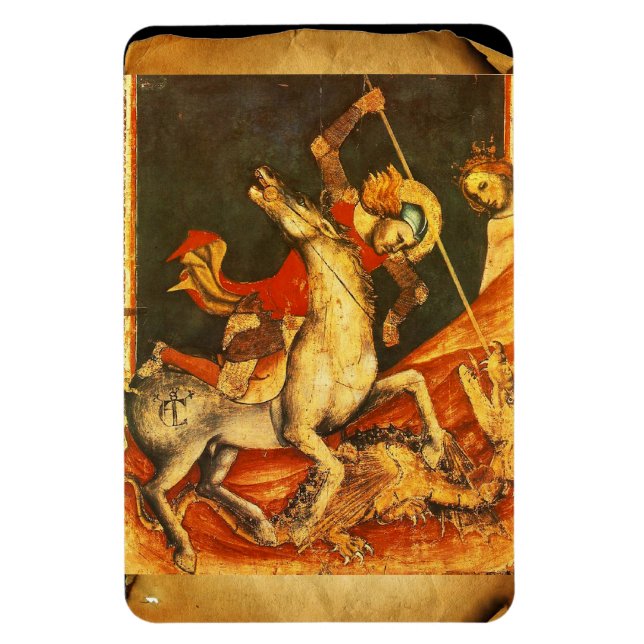 Imán La batalla de San Jorge con el dragón (Vertical)