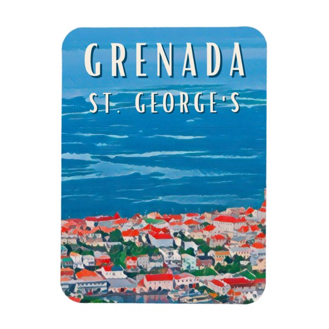 Imán La beauté tropicale de Grenade à Saint George's (Vertical)