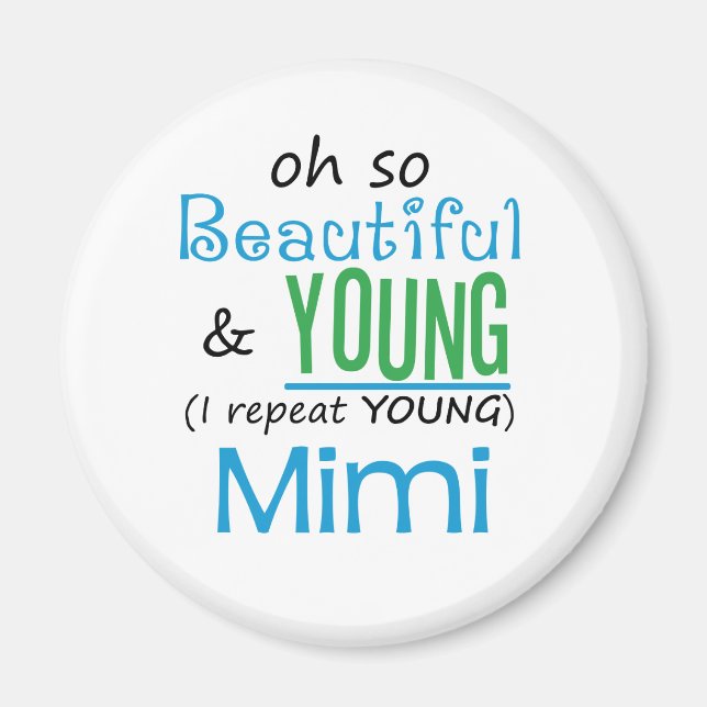 Imán La bella y joven Mimi (Frente)
