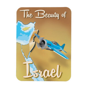 Imán La belleza de Israel cartel de viaje vintage