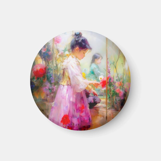 Imán La belleza de las flores (Frente)