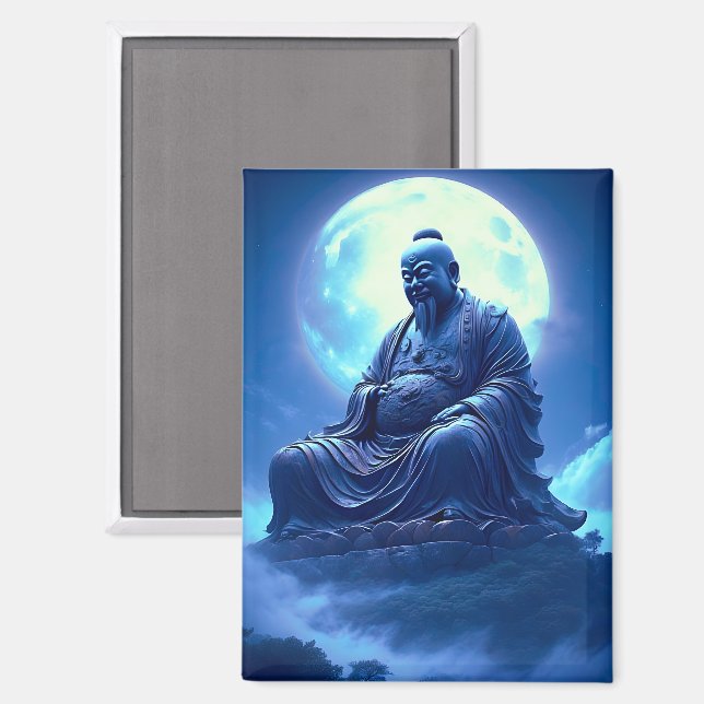 Imán La bendición de la Luna sobre la estatua celestial (Anverso/Reverso)