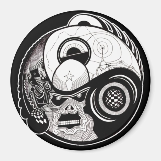 Imán "La bestia dentro" de Mandala Magnet (Frente)