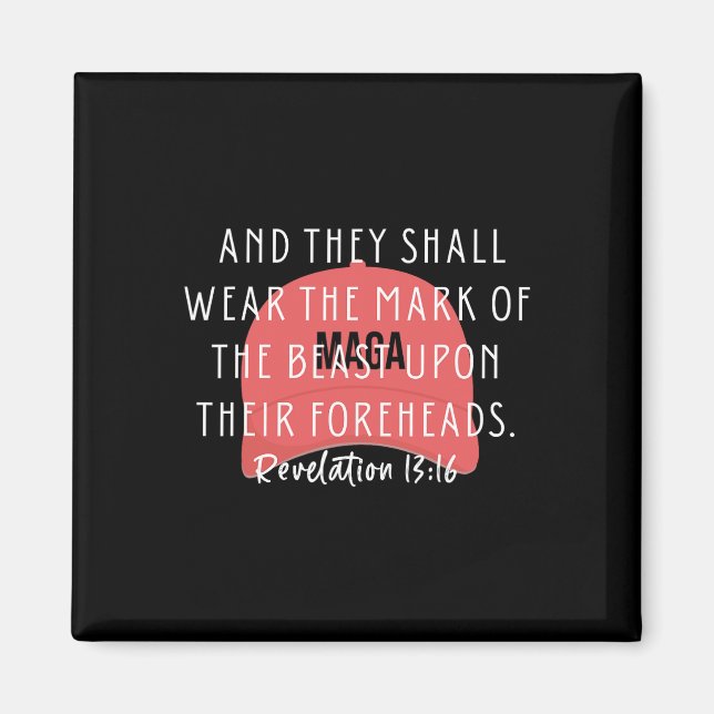 Imán La Biblia Anti Trump Verse Y Usarán El Mar (Frente)