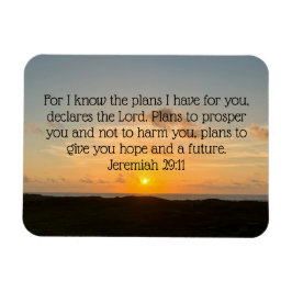 Imán La Biblia inspiradora contra Jeremiah 29:11 Amanec
