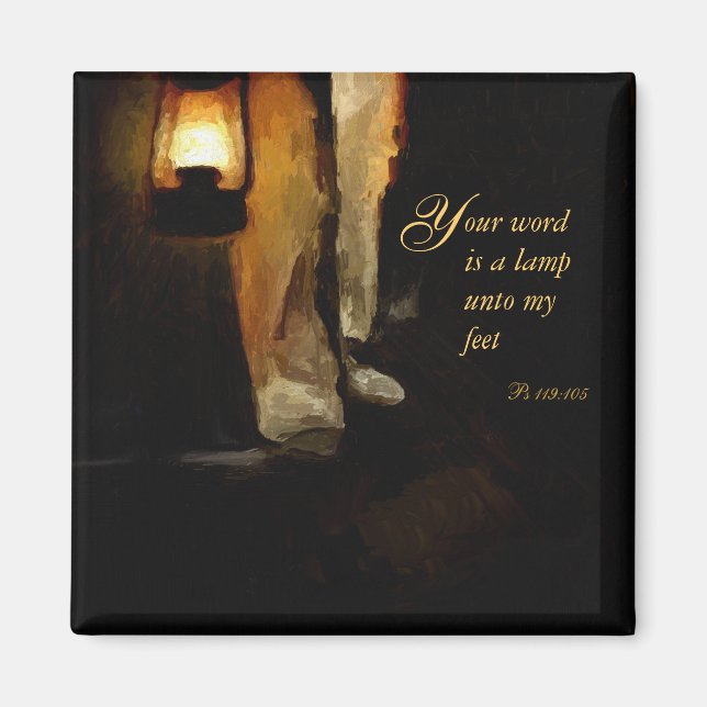 Imán La Biblia Inspiradora cristiana versus el estímulo (Frente)