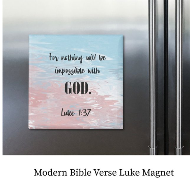 Imán La Biblia Moderna Verse Luke Square Magnet (Subido por el creador)