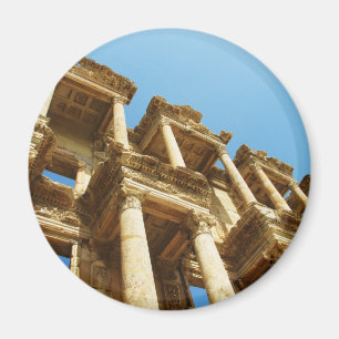 Imán La biblioteca antigua de Celsus en Ephesus - foto