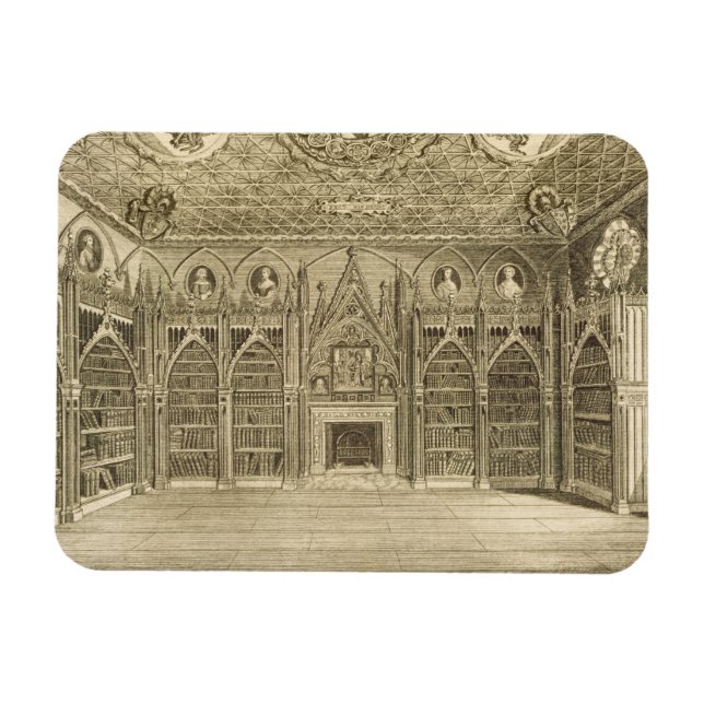 Imán La biblioteca, grabada por Godfrey, de 'Descriptio (Horizontal)