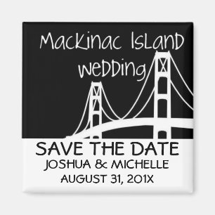 Imán La boda de la isla de Mackinac salva la fecha