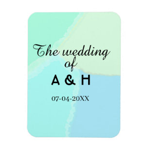 Imán La boda de la letra inicial del nombre de la parej