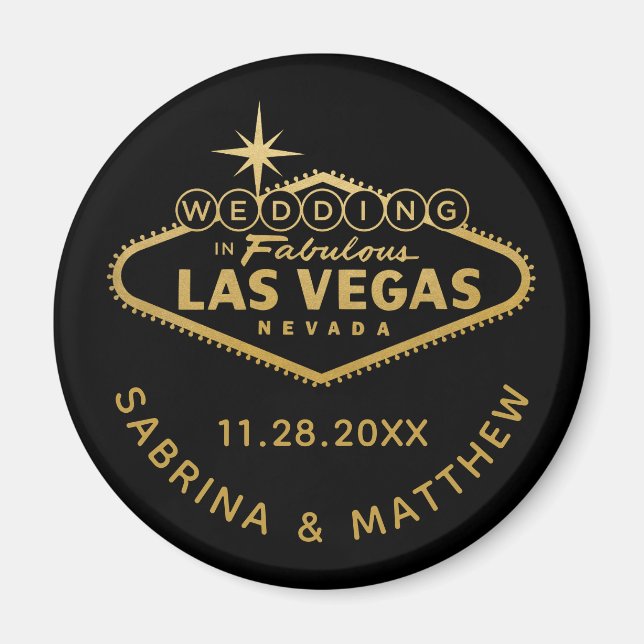 Imán La boda de Las Vegas salva la fecha o favor (Frente)