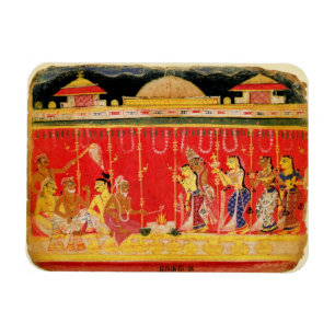 Imán La boda de los padres de Krishna, de una