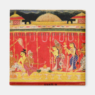 Imán La boda de los padres de Krishna, de una