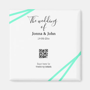 Imán La boda del nombre de la pareja detalle del escane