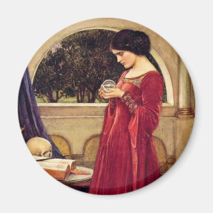 Imán "La bola de cristal" de John William Waterhouse