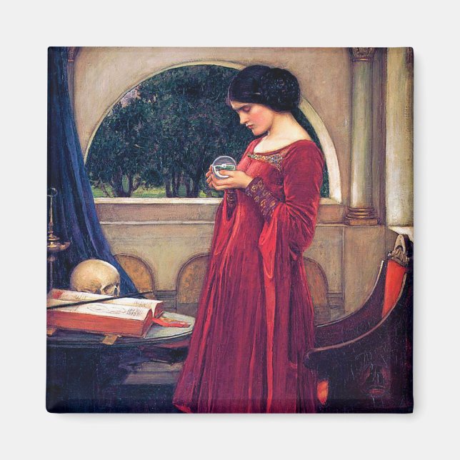 Imán La bola de cristal, John William Waterhouse (Frente)