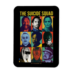 Imán La brigada suicida Retro Grid Con Amanda Waller