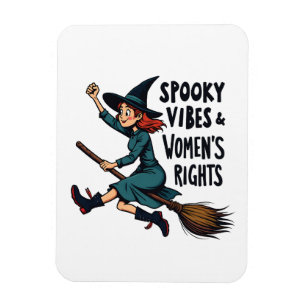 Imán La bruja de Halloween de la derecha de las mujeres