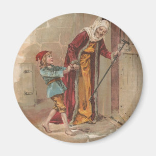 Imán La bruja puso a Hansel en el establo