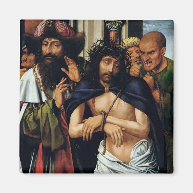 Imán La burla de Cristo (aceite en el panel) (ver 16546 (Frente)