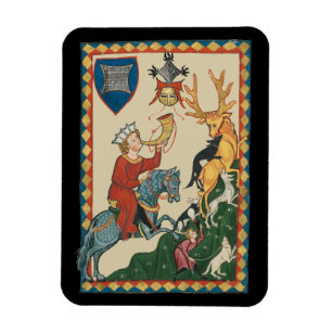 Imán La cacería de Stag, arte medieval del siglo XIV