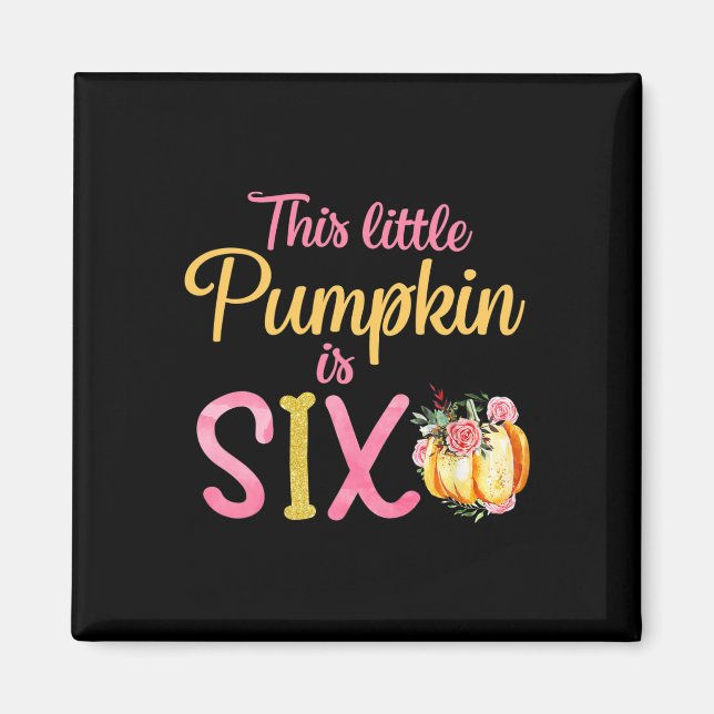 Imán La Calabaza Pequeña Es El Chica Del Equipo De Seis (Frente)