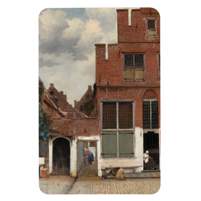 Imán La calle pequeña de Johannes Vermeer (Vertical)