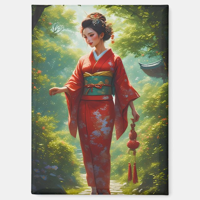 Imán La caminata del Kimono (Anverso)