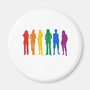 Imán La camiseta de las mujeres del orgullo gay