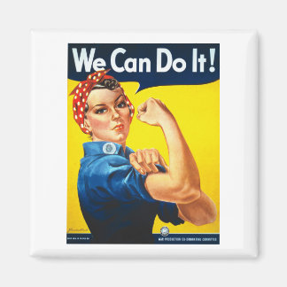 Imán La camiseta de Riveter T, rosada para las mujeres