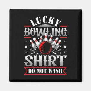 Imán La camiseta del boliche afortunado no lava juegos