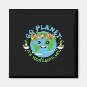 Imán La camiseta del Día de la Tierra se va al planeta 