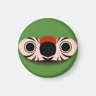 Imán La cara de un macaw militar