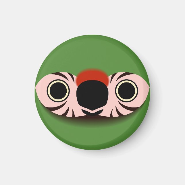 Imán La cara de un macaw militar (Frente)
