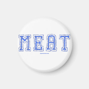 Imán La carne de SlipperyJoe vibrante letras grandes ne