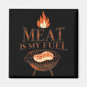 Imán La carne es mi barra de combustible Parrilla a la