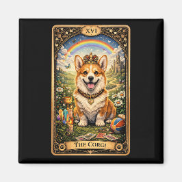 Imán La Carta de Tarot del Corgi