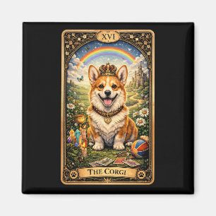 Imán La Carta de Tarot del Corgi
