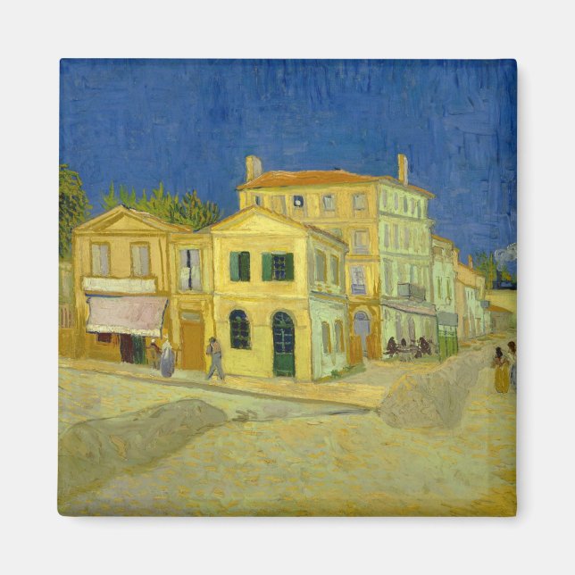 Imán La casa amarilla (F464) Van Gogh Bella Artes (Frente)