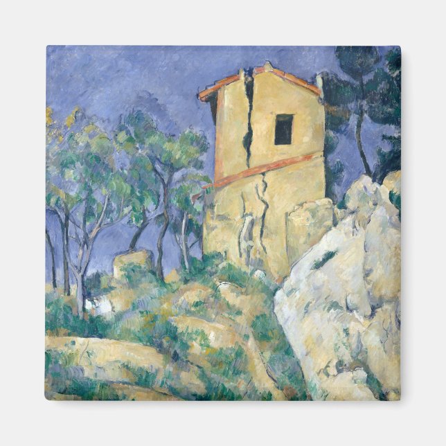 Imán La casa con paredes rotas Paul Cezanne Post Imp (Frente)