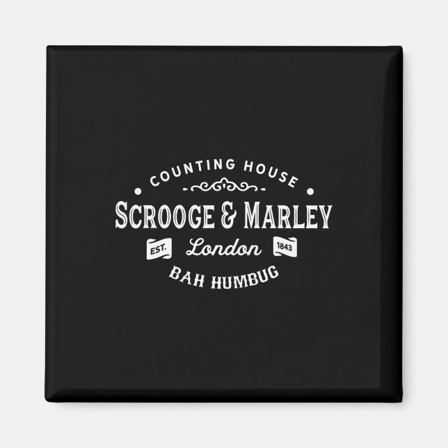 Imán La Casa de Contabilidad de Scrooge y Marley Navida (Frente)