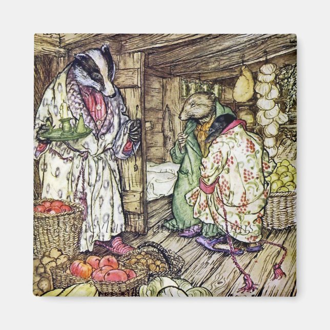 Imán “La casa del tejón” de Arthur Rackham (Frente)