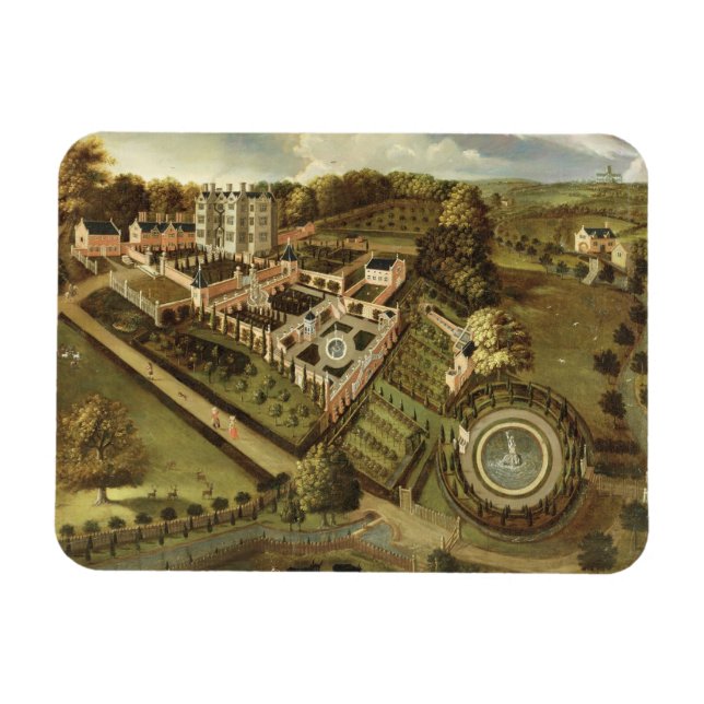 Imán La Casa y el Jardín de Llanerch Hall, Denbighshir (Horizontal)